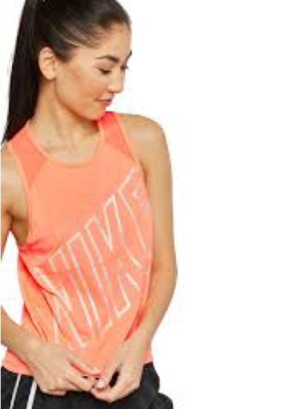 Nike Neon Coral Graphic Racerback Tank